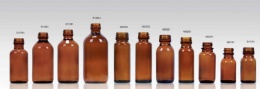amber glass bottle for syrup DIN PP 20,22,24,25mm